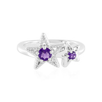 Zilveren ring met een amethist