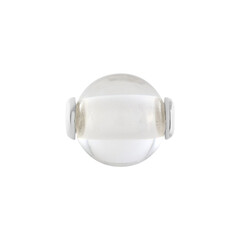 Zilveren hanger met een witte kwarts