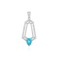 Zilveren hanger met een Paraiba Topaas