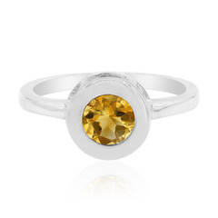 Zilveren ring met een citrien