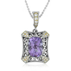 Zilveren halsketting met een lavendel amethist (Dallas Prince Designs)