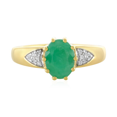 Zilveren ring met een Socoto smaragd