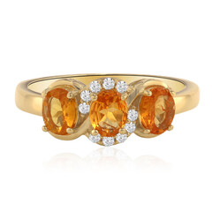 Zilveren ring met spessartienstenen