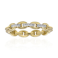 Zilveren ring met I3 (I) Diamanten