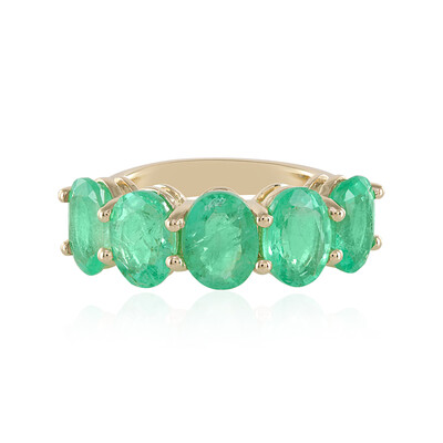 Gouden ring met Russische smaragden