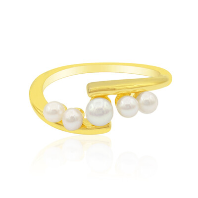 Zilveren ring met een zoetwater kweekparel