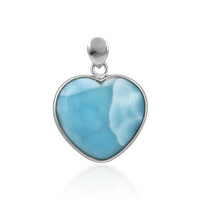 Zilveren hanger met een larimar