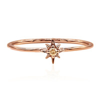 Gouden ring met een SI1 Argyle Rose De France Diamant