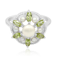 Zilveren ring met een zoetwater kweekparel (TPC)