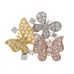 Gouden ring met I1 Roze Diamanten (CIRARI)