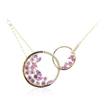 Gouden halsketting met een Onverhitte Purper Saffier