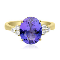Gouden ring met een AAA tanzaniet (CIRARI)