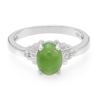 Zilveren ring met een keizerlijk chrysopraas