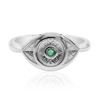 Zilveren ring met een Zambia-smaragd