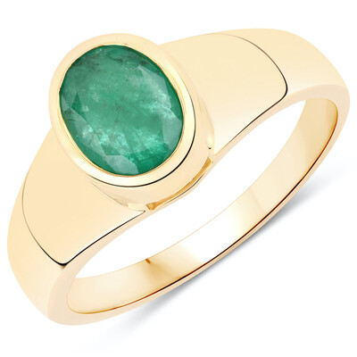 Gouden ring met een Zambia-smaragd