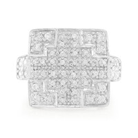 Zilveren ring met zirkonen