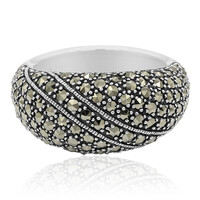 Zilveren ring met marcasieten