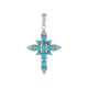Zilveren hanger met Sleeping Beauty Turkooisen