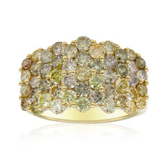 Gouden ring met SI2 Fancy Diamanten (CIRARI)