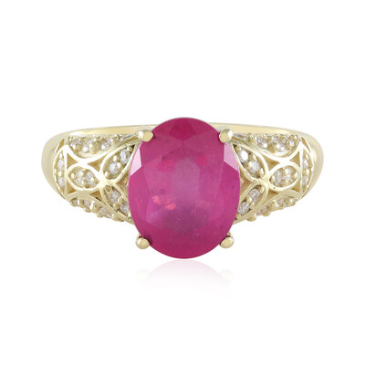 Gouden ring met een roze saffier (de Melo)