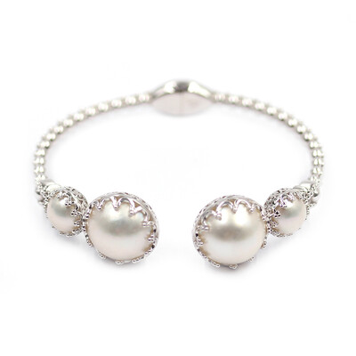 Zilveren armband met Mabe parels (Dallas Prince Designs)