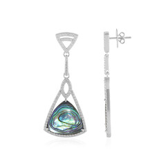 Zilveren oorbellen met Abalone schelpen (Dallas Prince Designs)