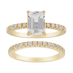 Zilveren ring met een witte topaas
