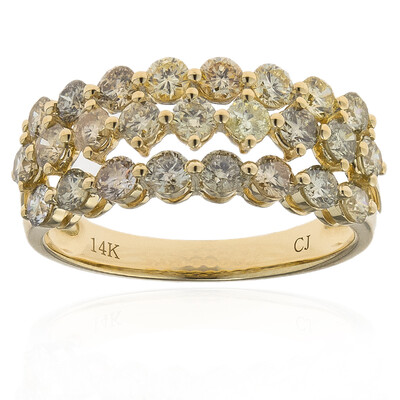 Gouden ring met SI2 Fancy Diamanten (CIRARI)
