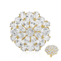 Zilveren ring met witte topaasstenen