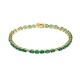 Gouden armband met AAA Zambia smaragden