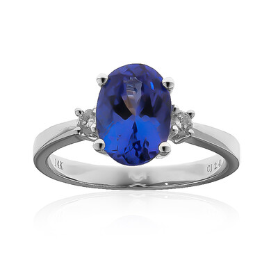 Gouden ring met een AAA tanzaniet (CIRARI)