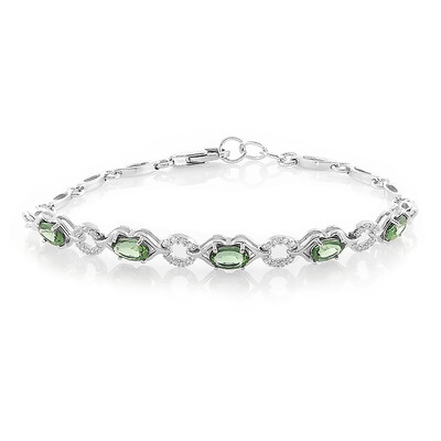 Zilveren armband met Chroom apatieten
