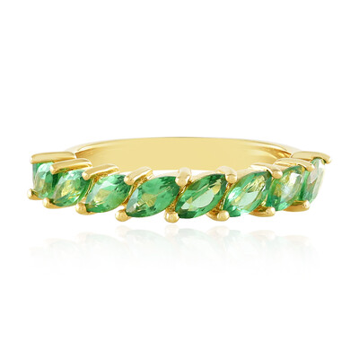 Zilveren ring met Groene Apatieten