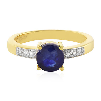 Zilveren ring met een Madagaskar Blauwe Saffier