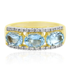 Gouden ring met Medina Aquamarijnen