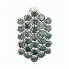 Zilveren hanger met Fancy diamanten