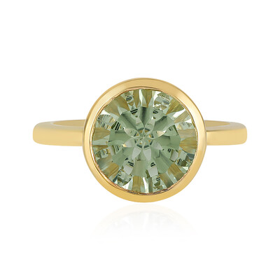 Zilveren ring met een groene amethist (MONOSONO COLLECTION)