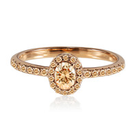 Gouden ring met een VS1 Argyle-Rose de France-Diamant