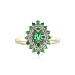 Gouden ring met een Zambia-smaragd