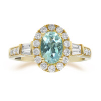 Gouden ring met een Paraiba toermalijn (CIRARI)