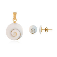 Zilveren set met een Shiva oog (Bali Barong)
