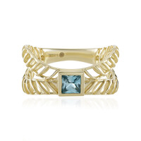 Gouden ring met een Ratanakiri zirkoon (Ornaments by de Melo)