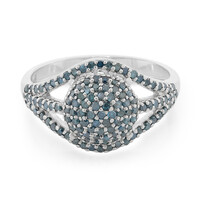 Zilveren ring met Fancy diamanten