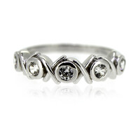 Zilveren ring met zirkonen