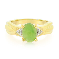Zilveren ring met een keizerlijk chrysopraas