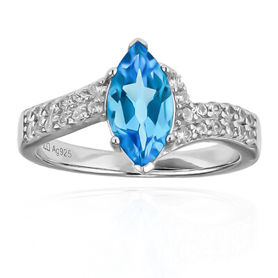 Zilveren ring met een Marambaia-topaas