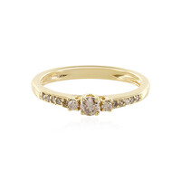 Zilveren ring met een I3 Champagne Diamant