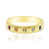 Zilveren ring met een robijn