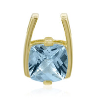 Gouden hanger met een hemel-blauwe topaas (Adela Gold)