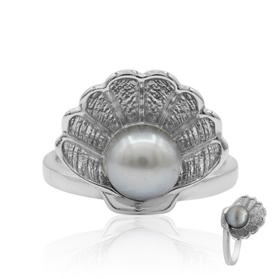 Zilveren ring met een zoetwater kweekparel (MONOSONO COLLECTION)